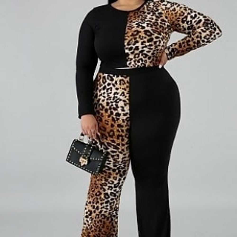 2pc Leopard Pants Set
